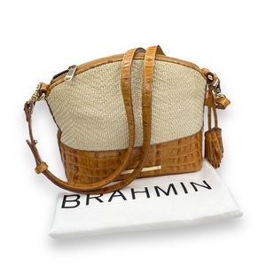 Brahmin Mini Duxbury Whiskey Raffia Bag